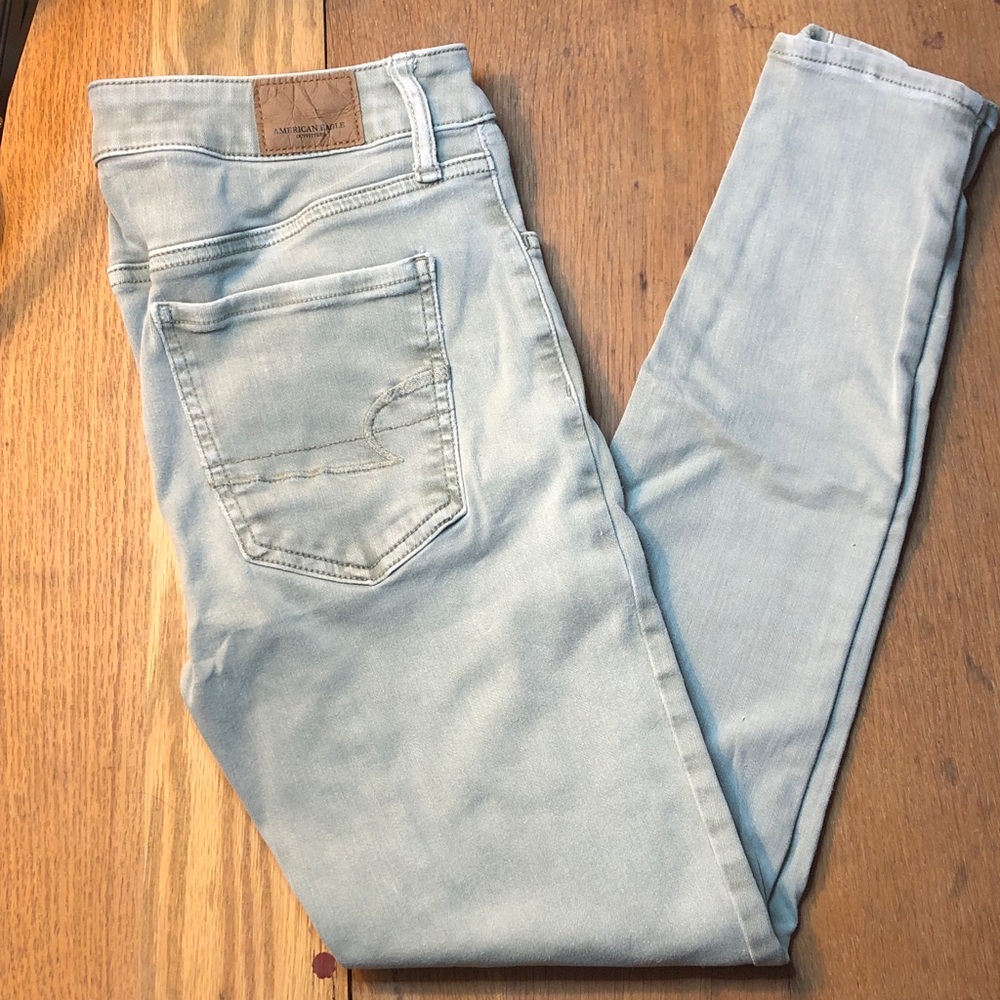 Light Green American Eagle next level stretch x hi/rise Jegging 8 regular